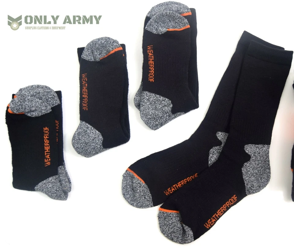 4 pares de calcetines térmicos acolchados para exteriores WEATHERPROOF® trabajo senderismo caminar Foto 1 de 4