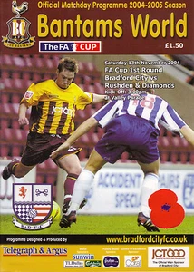 Bradford City v Rushden & Diamonds 2004/05 FA Cup 1ª ronda - Imagen 1 de 1