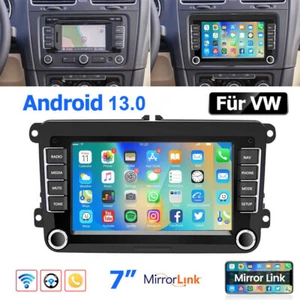 Radio de coche para VW GOLF 5 6 Plus Touran Polo Caddy EOS 7" Android 15 GPS Navi Wifi - Imagen 1 de 12