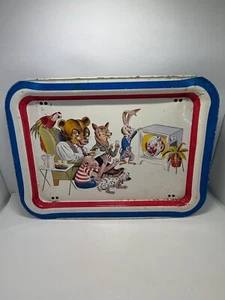 Vintage 1950’s Aluminum TV Tray - Storybook Animal Characters **Free Shipping** - Picture 1 of 12