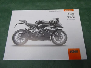 Manual KTM RC 125 2015 ( Int.b ) Owners Manual English Language - Picture 1 of 7