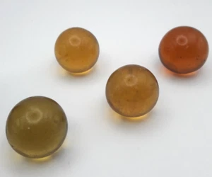 Vintage Lot X4 GLASS MARBLE SHOOTERS Amber - Picture 1 of 5