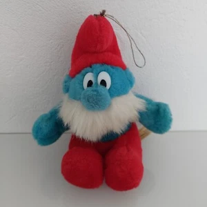 PEYO© Die Schlümpfe Papa Schlumpf sitzend Kuscheltier Plüschtier VINTAGE 1995 - Bild 1 von 1