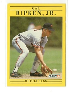 1991 Fleer #490 Cal Ripken, Jr HOF Baltimore Orioles Baseballkarte - Bild 1 von 2