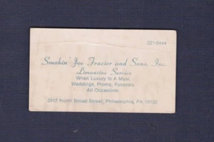 RARE JOE FRAZIER autographed personal business card boxer boxing Muhammad Ali - Picture 1 of 2