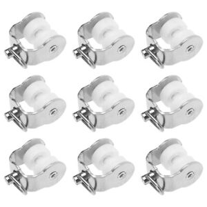  20 Pcs Curtain Pulley Hanging Wheel Track Glider Ceiling Hook Scroll