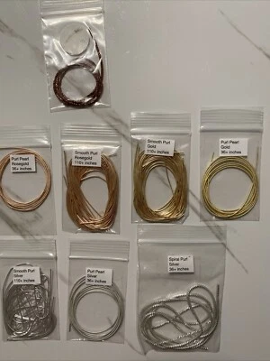 Purl Pearl Gold work For Needlepoint Embroidery Threads Lot of 8 - Image 1 of 4