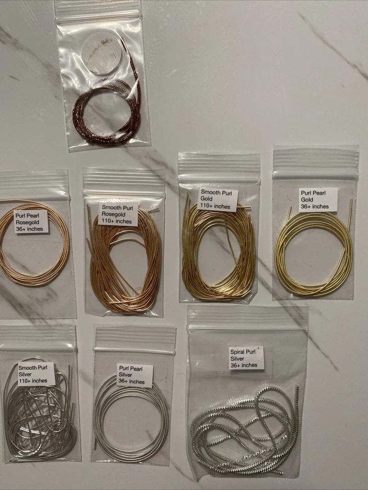 Purl Pearl Gold work For Needlepoint Embroidery Threads Lot of 8 - Image 1 of 4