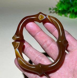 Tibet Nepal Himalayan agate bracelet with bamboo knot pattern - Picture 1 of 11