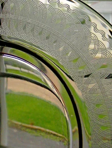 Pink Depression Glass Embossed Loop Design Vintage 7 1/4" Plate - Picture 1 of 9