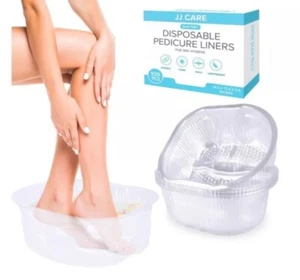 JJ CARE Disposable Pedicure Liners - Pack of 100 Clear-Sealed box - Picture 1 of 8