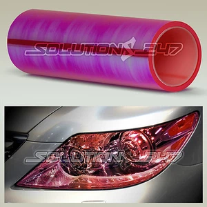 12"x84" Chameleon Neo Red Color Headlight Taillight Fog Light Vinyl Tint (I) - Foto 1 di 5