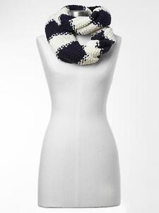 NEW GAP Soft Chunky Knit Cowl Scarf Snood Infinity Red White Rose Black Stripe 