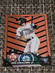 Jose Caballero 2023 Topps Update #US183 Halloween Orange Black Foil RC Rookie SP