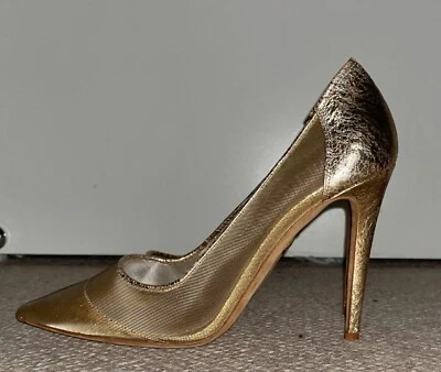 De colección (?) Zapatos de salón talla 10 Diane von Furstenberg, dorados. Formal/Noche/Promoción/Travesti Foto 1 de 4