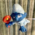 Smurfs - 20203 - Blue Baby Smurf With Rattle Pvc Figure 1974 Vintage Peyo