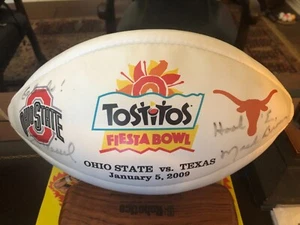 Ohio State Texas Tostito Bowl signiert Football Jim Tressel Mack braun SAMMLERSTÜCK - Bild 1 von 3