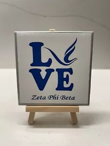 Zeta Phi Beta Sorority Inspired Ceramic Coaster Set (4) - Picture 1 of 1