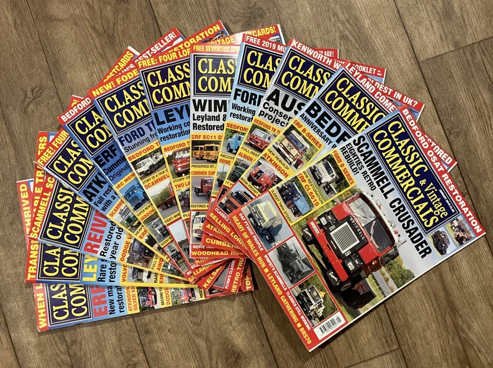 12 x Classic And Vintage Commercials Magazine, 2019 Complete Year. Good To VGC - Image 1 of 4