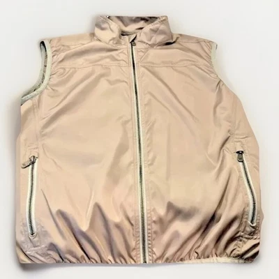 J Hilburn Golf Wind Vest Mens Large 44S Lagen look Beige Preppy Classic Heritage - Image 1 of 4
