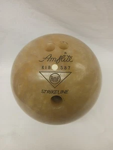 Vintage AMF Amflite Strikeline Bowling Ball 13.75 lbs Gold Pearl Marble Swirl - Picture 1 of 9