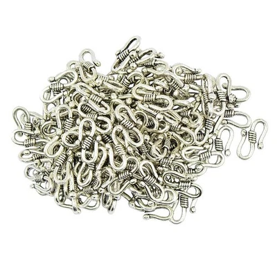 100 Pieces 15mm S Shape Hooks Pendants Connector Toggle - Image 1 of 4