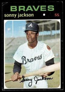 1971 Topps #587 Sonny Jackson Atlanta Braves LOW GRADE - Bild 1 von 2