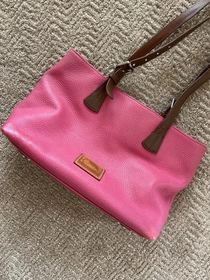 Dooney & Bourke Pebble Pink Magenta Grain Satchel  Bag - Clean Inside - Image 1 of 4