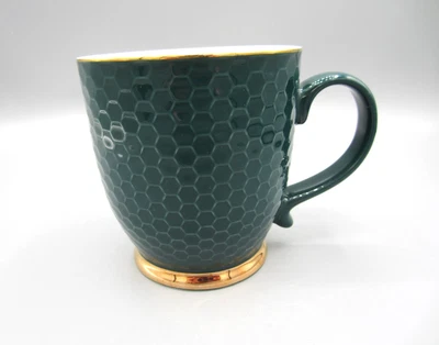 Taza de café de té de labios y pies dorados panal verde Abeille & Amour 15 oz. (482) Foto 1 de 4