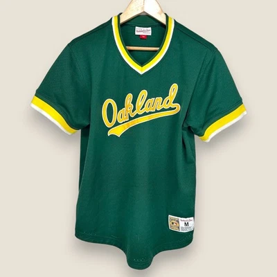 Camiseta masculina Oakland Athletics Mitchell & Ness Cooperstown Collection verde média - Imagem 1 de 4