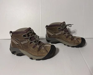 KEEN outdoor Brown Hiking Boots Men Size 8.5 - Picture 1 of 9