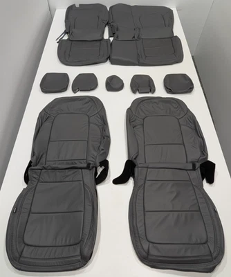 For Ford Bronco 4 Door Base Big Bend 2021-2024 Gray Leather Seat Covers W198 - Image 1 of 4