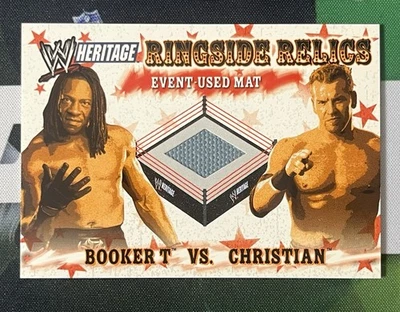2005 Topps WWE Heritage Booker T vs Christian Ringside Relics Event-Used Mat - Image 1 of 2