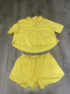 Soma Cotton Summer Pajama Set Shortsleeve Top & Shorts Size Large - Picture 1 of 11