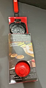 Charcoal Companion Crab Cake Grilling Basket & Press Set - Great Gift - NEW! - Picture 1 of 14