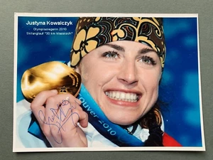 JUSTYNA KOWALCZYK 2x Olympiasiegerin 2010/2014  signed Foto 10x14 Autogramm - Bild 1 von 1