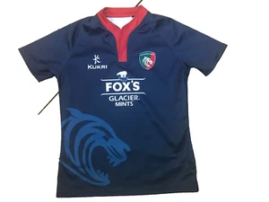 Leicester Tigers Away Rugby Shirt Navy Player Issue Rugby Trikot Größe Medium - Bild 1 von 14