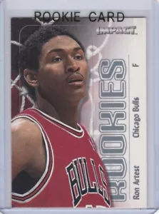 RON ARTEST ROOKIE CARD Metta Word Peace RC 1999 Skybox Basketball RC Bulls Laker - Picture 1 of 2