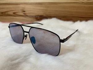 Authentische Gucci Sonnenbrille schwarz/bedruckte Gläser GG1676S - Bild 1 von 10