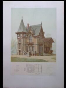LE VESINET, MAISON WILLET - 1885 - GRANDE LITHOGRAPHIE, BARDON