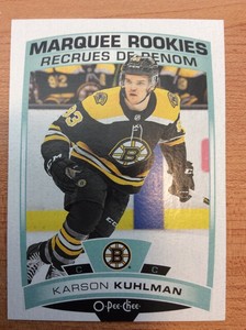 O-Pee-Chee 2019-2020 KARSON KUHLMAN MARQUEE ROOKIE CARD 522 BOSTON BRUINS 