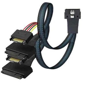 PCI-E Slimline LP Low profile SFF-8654 8I 74P to 2X SFF-8639 U.2  for SSD Cable - Picture 1 of 9
