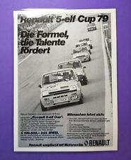 alte Werbung laminiert, ELF Renault R5 Cup 1979, Österreichring, 21x29cm