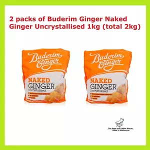 2x Buderim Ginger Naked Ginger Uncrystallised 1kg (total 2kg) - Picture 1 of 2