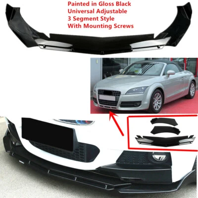 Add-on Universal Fit For AUDI TT 8J 2008-2010 Front Underbody Lip Spoiler Wing Foto 1 de 4