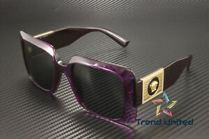 VERSACE VE4405 538487 Transparent Purple Dark Grey 54 mm Women's Sunglasses