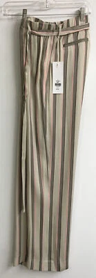 Pantalones etcétera Portobello Multi Rayas Satén Corbata Cintura Elástica Nuevos con Etiquetas Talla 8 Foto 1 de 4