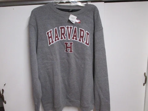 HARVARD UNIVERSITY MENS (TOP OF THE WORLD ) CREW NECK SWEATSHIRT (XL) NWT GRAY Cover