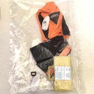 90s Ken Fashion Doll Clothes Black Orange Wave Suite Yellow Boombox Barbie Totsy - Picture 1 of 6
