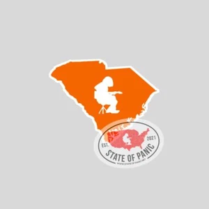 State of Panic - Orange South Carolina Mikey Sticker - Picture 1 of 1